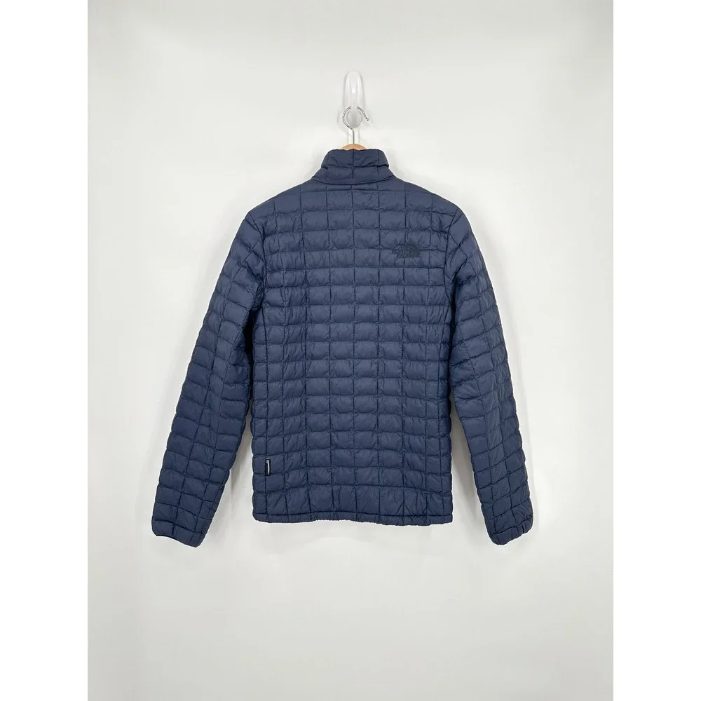 The North Face Thermoball Eco Puffer Jacket Mens XS Navy Blue Full Zip Quilted